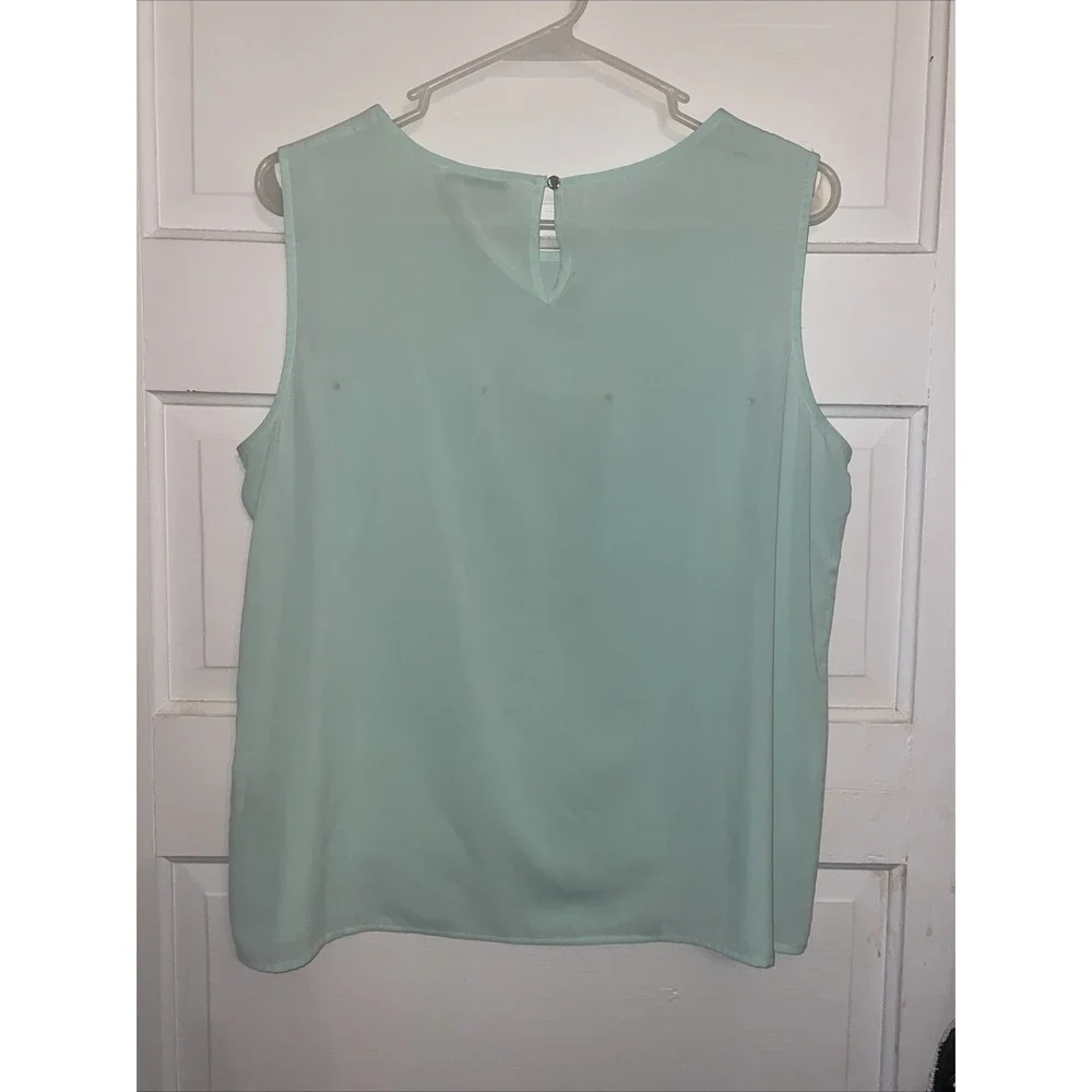 Calvin Klein Mint Green Sleeveless Large‎ Blouse
